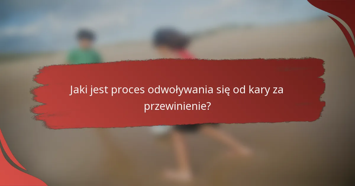 Jaki jest proces odwoływania się od kary za przewinienie?
